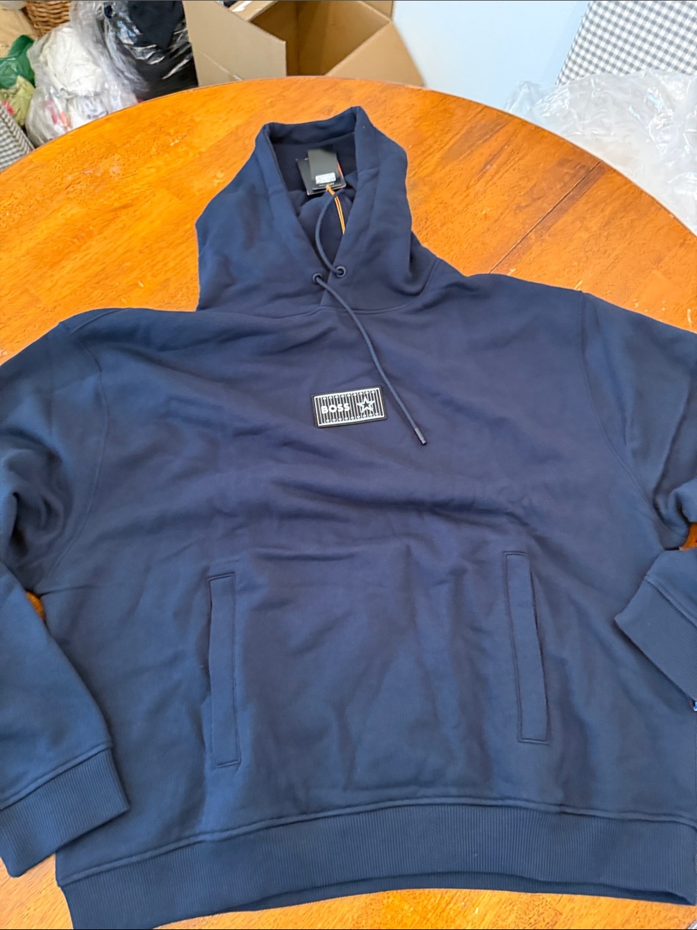 Hugo Boss Navy Pullover Hoodie with Logo Patch Dallas Cowboys xxxl
